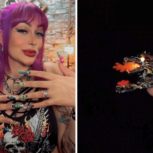 Artista de Praia Grande transforma unhas em verdadeiras obras de arte