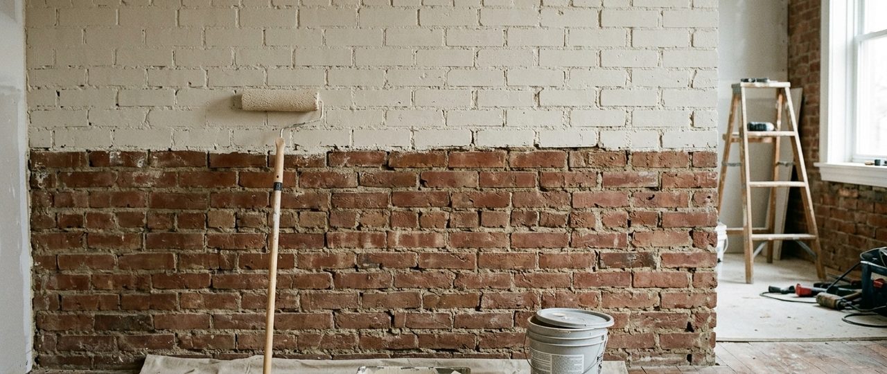 Transforme sua sala, varanda ou área externa: dicas para pintar paredes de tijolo aparente sem reboco