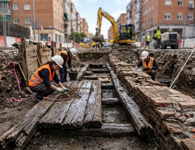 Descoberta de antigo canal real em meio às obras do metrô na Espanha