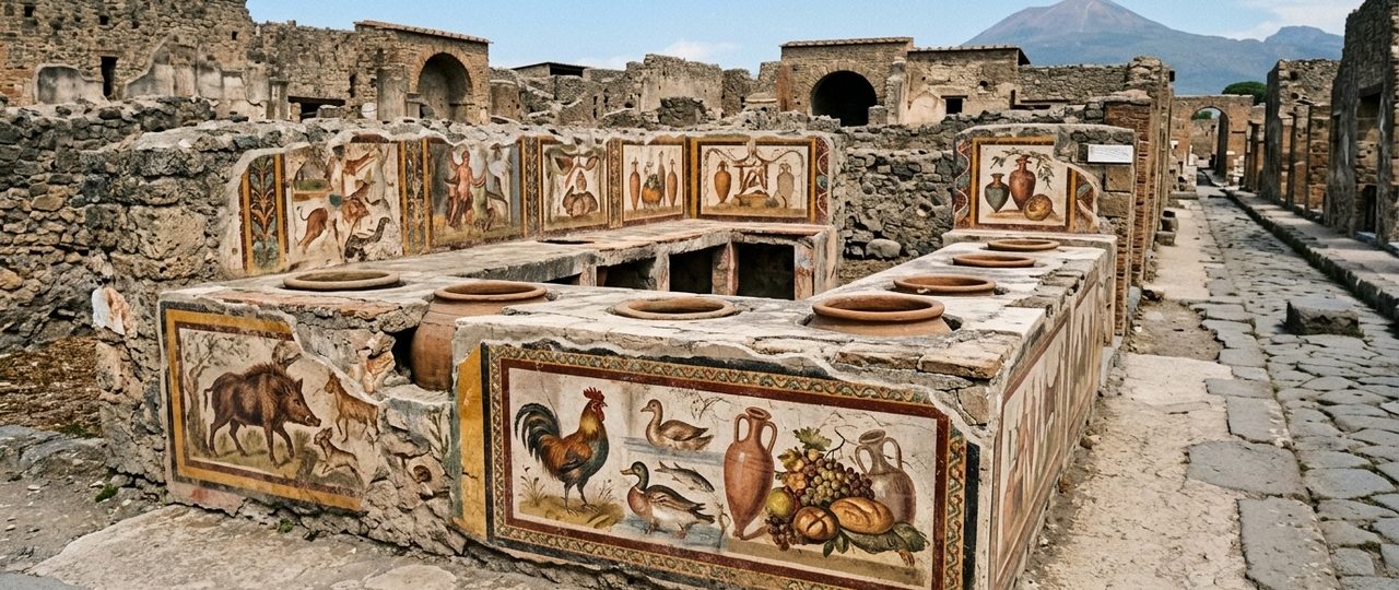 Arqueólogos desenterram restaurante antigo com 2 mil anos de história que lembra um ‘fast-food’ e está surpreendentemente preservado