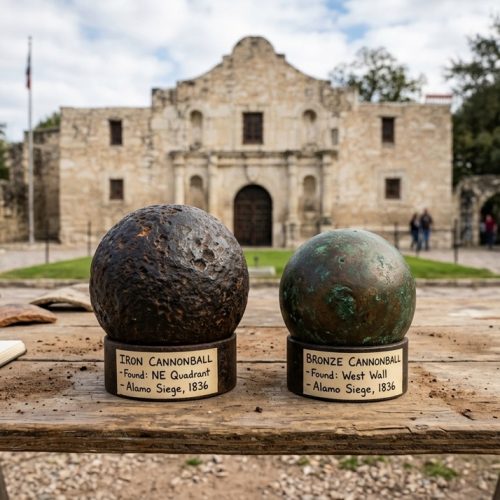 Arqueólogos encontram segunda bala de canhão da Batalha do Álamo, possivelmente disparada por defensores texanos