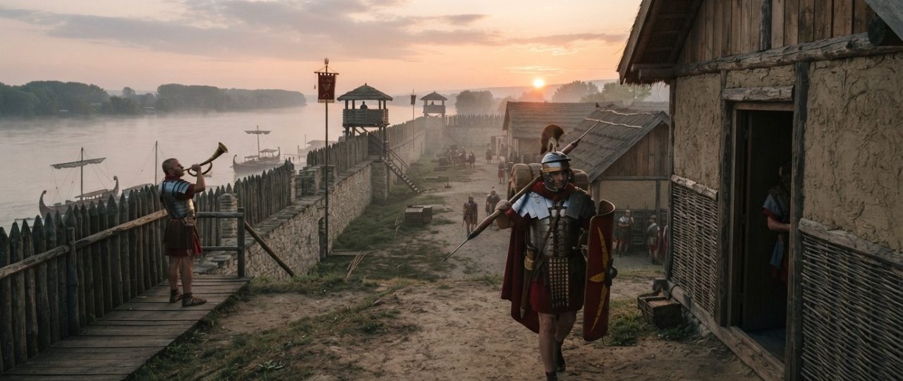 Marco Úlpio, legionário romano: “Soa a corneta, um novo dia começa nas fortificações do Danúbio para as legiões de Roma.”
