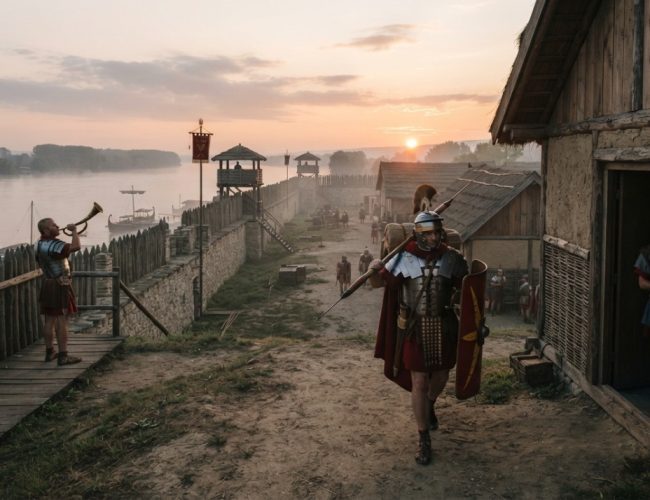 Marco Úlpio, legionário romano: “Soa a corneta, um novo dia começa nas fortificações do Danúbio para as legiões de Roma.”