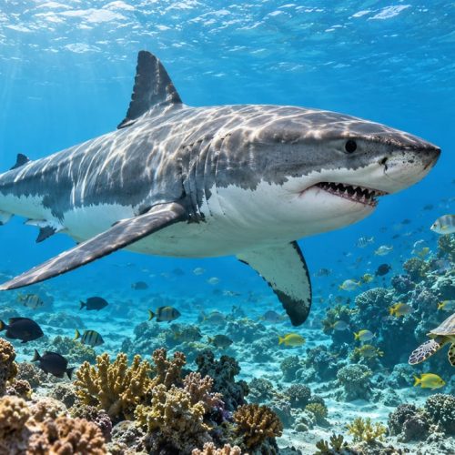 Tubarão-branco faz história ao ser avistado nos recifes de coral do Golfo do México, desvendando migração de 9.200 quilômetros